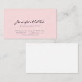 Elegantes rosa einfaches berufliches modernes visitenkarte (Vorne/Hinten)
