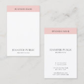 Elegantes Rosa einfaches Template Trendy Moderne Visitenkarte (Vorne/Hinten)