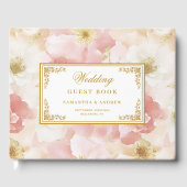 Elegantes rosa Elfenbein BlumenGästebuch Gästebuch (Vorderseite)