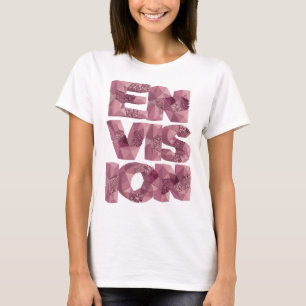 Elegantes rosa ENVISION künstlerisches Motiv T-Shirt