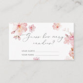 Elegantes Rosa erraten Sie, wie viele Bonbons es g Begleitkarte (Vorderseite)