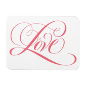 Elegantes Rosa Extravagante LIEBE Skript Schreiben Magnet (Horizontal)
