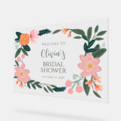 Elegantes, rosa, farbenprächtiges Brautparty - Wil Acrylschild (Winkel)