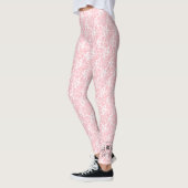 Elegantes rosa, farbiges Muster für die Rose Leggings (Links)