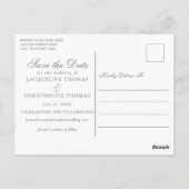 Elegantes Rosa-Farbton, Blumenmuster Foto Save the Postkarte (Rückseite)