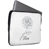 Elegantes Rosa Fine Line Art Laptop Case (Vorne Rechts)