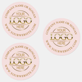 Elegantes rosa Firmenlogo Etiketten