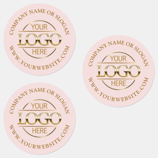 Elegantes rosa Firmenlogo Etiketten (Gruppe)