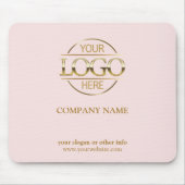 Elegantes rosa Firmenlogo Mousepad (Vorne)