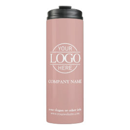 Elegantes rosa Firmenlogo Thermosbecher
