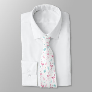 Elegantes rosa Flamingo Exotisches Muster Krawatte