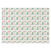 Elegantes rosa Flamingo tropische Blätter Muster S Tischdecke (Vorderseite (Horizontal))