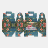 Elegantes Rosa Flamingo tropisches Paradies danke Geschenkschachtel (Ungeklappt)