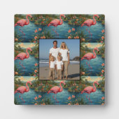 Elegantes Rosa Flamingo tropisches Paradies Foto Fotoplatte (Vorderseite)