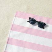 Elegantes rosa Flamingo und tropische Blätter Strandtuch (Beispiel)