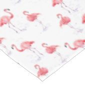 Elegantes rosa Flamingo Wasserfarben Muster Tischdecke (Schrägansicht)