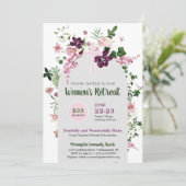 Elegantes Rosa Flora Frauenkirche Einladung (Stehend Vorderseite)