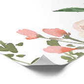 Elegantes Rosa Floral Gold Willkommen bei unserer  Poster (Ecke)