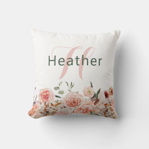 Elegantes rosa Floral Kissen