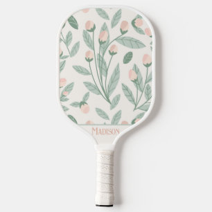 Elegantes Rosa Floral Pickleball Schläger