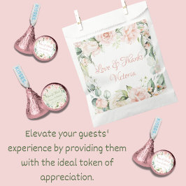 Elegantes Rosa Floral Wedding Brautparty Geschenktütchen