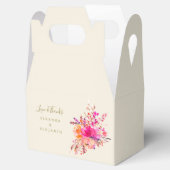 Elegantes Rosa Floral Wedding Foto Custom Vielen D Geschenkschachtel (Geöffnet)