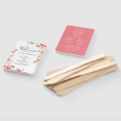 Elegantes Rosa Floral Wedding Program Fächer (Non-assembled)