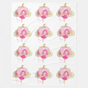 Elegantes rosa, florales Dekorationsdesign Fleecedecke