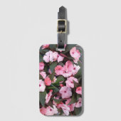 Elegantes rosa florales Gepäckanhänger (Vorderseite Vertikal)
