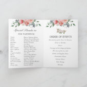 Elegantes rosa, florales Quince Prinzessin Padrino Programm (Innenseite)