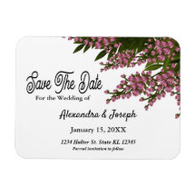 Elegantes rosa, florales Wasser Save the Date