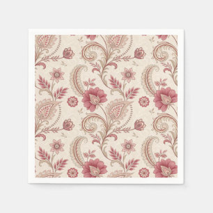 Elegantes rosa florales Whimsical Serviette