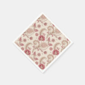 Elegantes rosa florales Whimsical Serviette (Ecke)