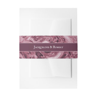 Elegantes rosa flüssiges Chrome-Wasser-Hochzeit Einladungsbanderole