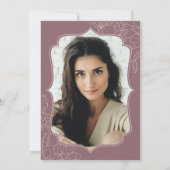 Elegantes Rosa Foto 40. Geburtstag Party Einladung (Rückseite)