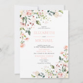 Elegantes Rosa Foto Einladung (Vorderseite)