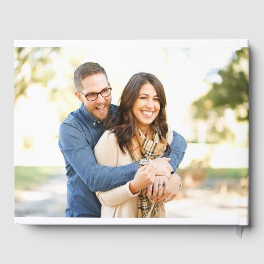 Elegantes rosa Foto Gästebuch (Rückseite)