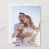 Elegantes Rosa Foto Hochzeit Einladung (Rückseite)