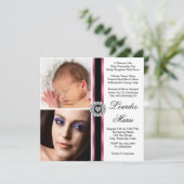 Elegantes rosa Foto Quinceanera Einladung (Stehend Vorderseite)