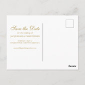 Elegantes Rosa Foto Save the Date Postkarte (Rückseite)