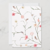 Elegantes, rosa Frühlingsgarten Brautparty Einladung (Rückseite)