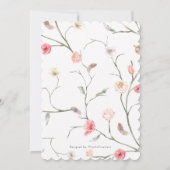 Elegantes, rosa Frühlingsgarten Brautparty inv Einladung (Rückseite)