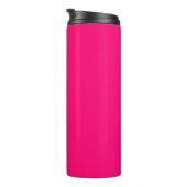 Elegantes, rosa Fuchsia individuelle Name-Monogram Thermosbecher (Nach rechts gedreht)