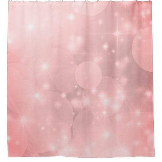 Elegantes, rosa Funkelnd Design Duschvorhang (Vorderseite)