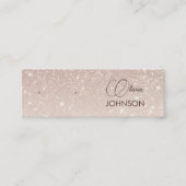 Elegantes rosa Funkelnd Schmuckstück Ohrring Displ Mini Visitenkarte (Vorderseite)