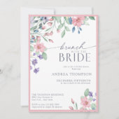 Elegantes Rosa Garden Blume Brautparty Einladung (Vorderseite)