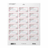 Elegantes Rosa Garden Blume Rücksendeadresse Adressaufkleber (Vorne)