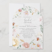 Elegantes Rosa Garten Blume Brautparty Einladung (Vorderseite)
