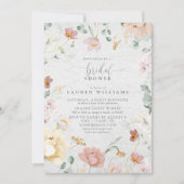 Elegantes Rosa Garten Blume Brautparty Einladung (Vorderseite)