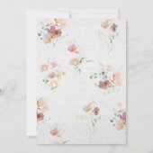 Elegantes Rosa Garten Blume Brautparty Einladung (Rückseite)